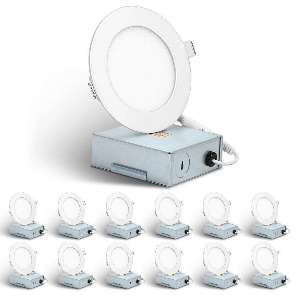 4 in. 750 Lumen 10W, 5000K Daylight White, Canless Ultra-Thin Dimmable Integrated LED Recessed Light Trim (12-Pack) price history on PriceWatchPro