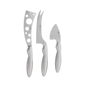 3-Piece 5 in. Stainless Steel Cheese Knife Set with Handle