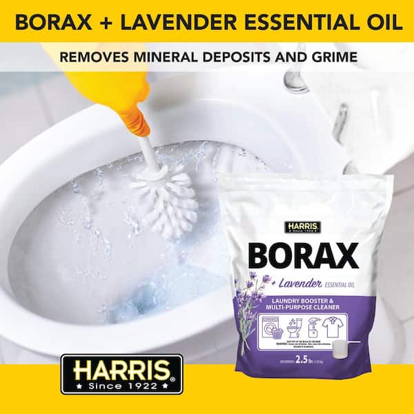 Harris Borax Powder Laundry Booster and Multipurpose Cleaner, 1.5lb  (Eucalyptus Mint)