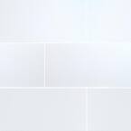Dymo Stripe White 12 in. x 24 in. Glossy Ceramic Wall Tile (60-Cases/960 sq. ft./Pallet)