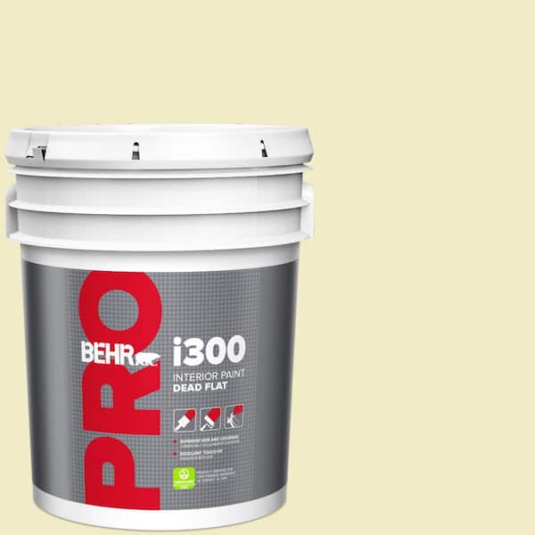 BEHR PRO 5 gal. #P350-2 May Apple Dead Flat Interior Paint