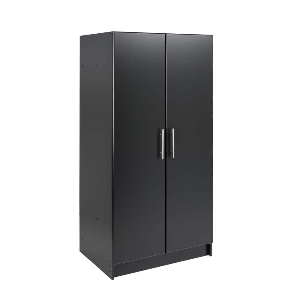 Prepac Wood Freestanding Garage Cabinet In Black (32 In. W X 65 In. H X ...