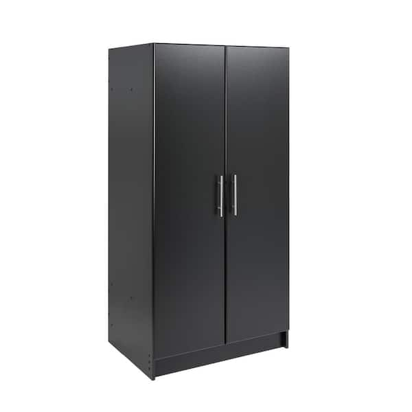 Wood Freestanding Garage Cabinet in Black (32 in. W x 65 in. H x 20 in. D)