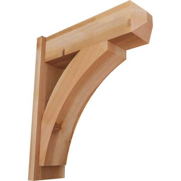 Ekena Millwork 8 in. x 28 in. x 24 in. Thorton Craftsman Smooth Western Red Cedar Outlooker