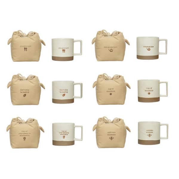 3R studios 12 oz. Multicolor Stoneware Mug (Set of 6)