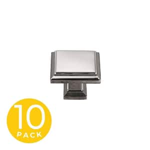 Accent Series 1-1/4 in. Modern Polished Chrome Square Cabinet Knob (10-Pack)