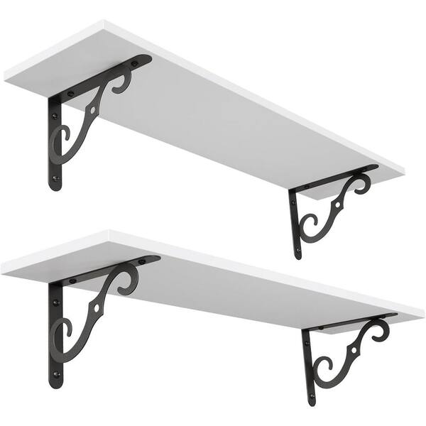 Cubilan 31.5 in. W x 7.9 in. D Decorative Wall Shelf, White Wall