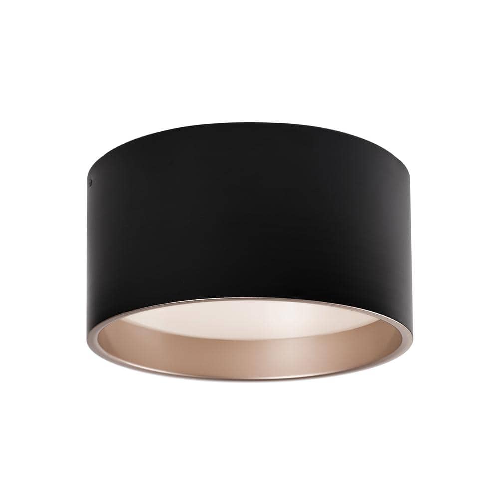 Mousinni 14 in. 1 Light 20-Watt Black Integrated LED Flush Mount price history on PriceWatchPro