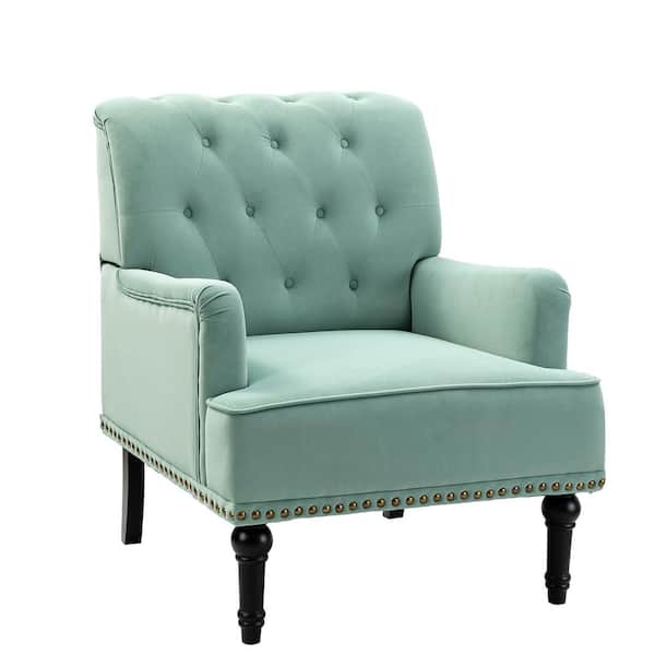 sage green comfy chair