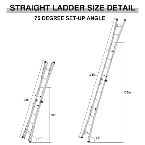 maocao hoom 4.5 ft. Reach Multi-Position Foldable Aluminum