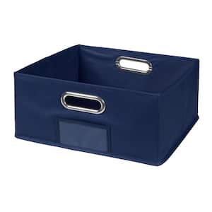 6 in. H x 12 in. W x 12 in. D Blue Fabric Cube Storage Bin