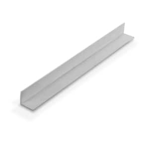 5/8 in. D x 5/8 in. W x 36 in. L White Styrene Plastic 90° Even Leg Angle Moulding 12 Total Lineal Feet (4-Pack)