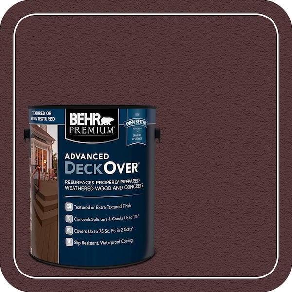 1 gal. #SC-106 Bordeaux Textured Solid Color Exterior Wood and Concrete Coating