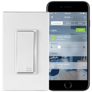 Decora Smart 15 Amp Light Switch Works with Apple HomeKit Wallplate Included, White