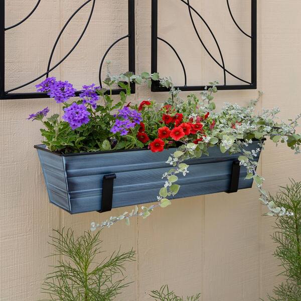 アントステラ　プランター ACHLA DESIGNS Small Galvanized Steel Flower Box Planter With Wall