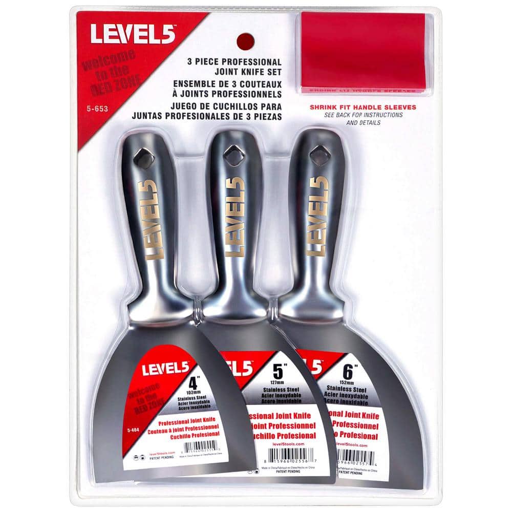 4 in., 5 in., 6 in. Stainless Steel Joint Knife Pack with Welded Handle