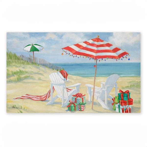 Perfect Beach Holiday Multi-Colored 18 in. x 30 in. Polyester Non-Slip Outdoor Door Mat