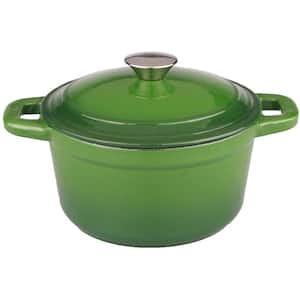 Neo 3 qt. Round Cast Iron Dutch Oven in Green with Lid