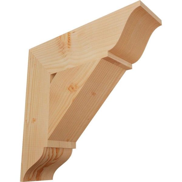 Ekena Millwork 5.5 in. x 22 in. x 22 in. Douglas Fir Traditional Smooth Bracket
