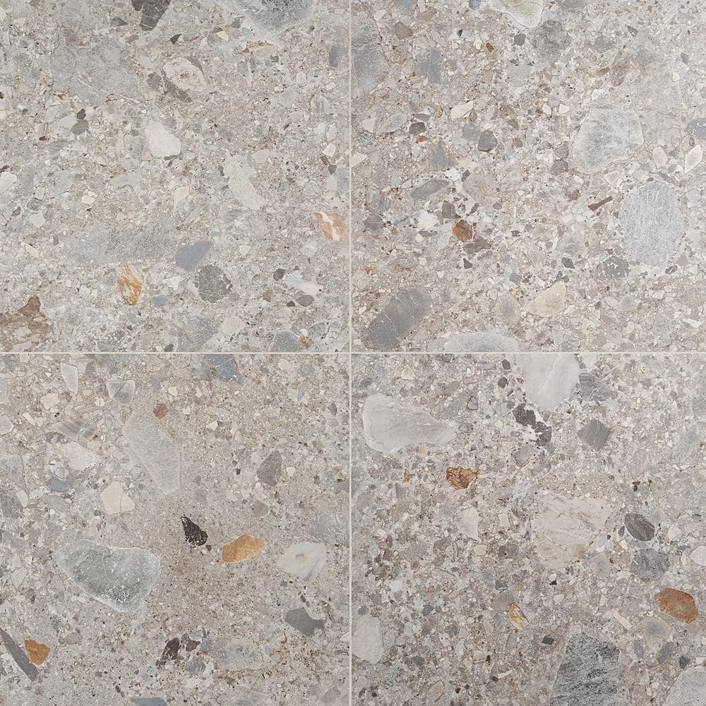 Venitia Matte Gray Porcelain 24" x 24" Floor and Wall Tile