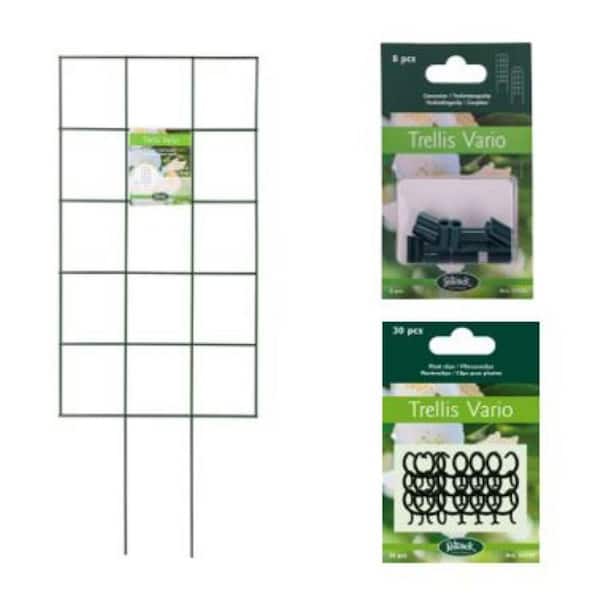 Medium Grid 27.5 in. H Galvanized Steel Plant Trellis Kit