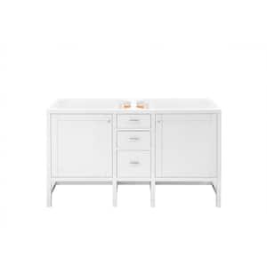 Addison 59.9 in. W x 23.4 in. D x 34.5 in. H Bath Vanity Cabinet without Top in Glossy White