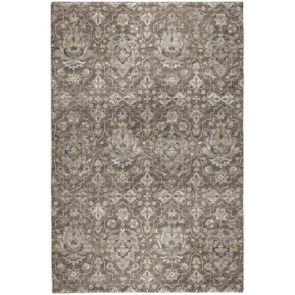 Dream Shag Premium Machine Washable Abstract ADS94 Driftwood 5 ft. x 7 ft. 6 in. Area Rug