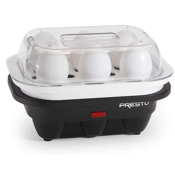 Presto 6-Egg Black Electric Egg Cooker with Non-Stick Water Reservoir