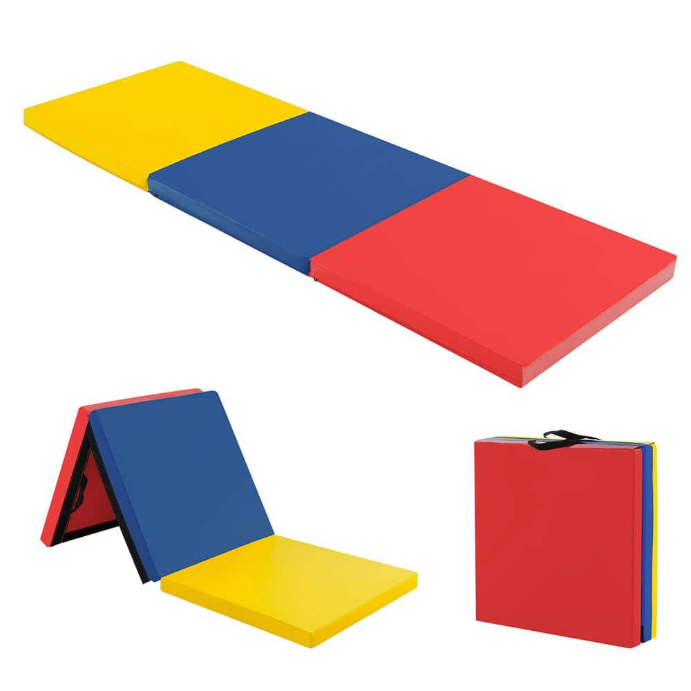 HONEY JOY Multi-Color 24 in. W x 72 in. L x 2 in. T Foam Gym Flooring ...