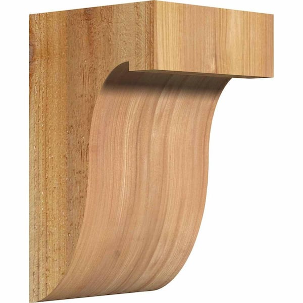 Ekena Millwork 6 in. x 6 in. x 10 in. Western Red Cedar Del Monte Rough Sawn Corbel