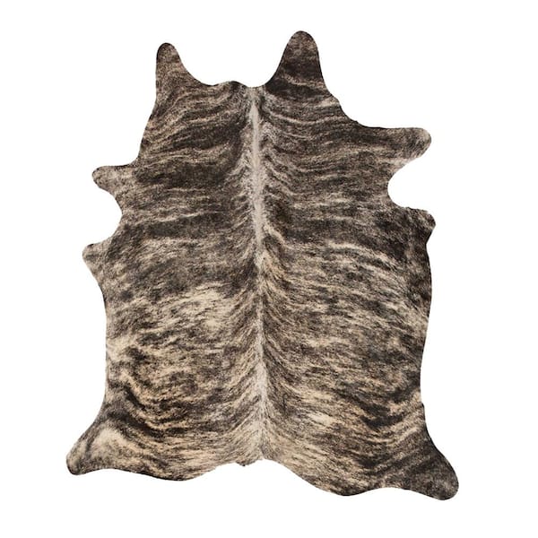 HomeRoots Josephine Zebu Multi-Colored 6 ft. x 7 ft. Specialty Cowhide Area Rug