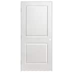 36 in. x 80 in. 2-Panel Square Top Right-Handed Hollow-Core Smooth Primed Composite Single Prehung Interior Door