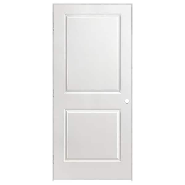 Masonite 36 in. x 80 in. 2-Panel Square Top Right-Handed Hollow-Core Primed Composite Single Prehung Interior Door