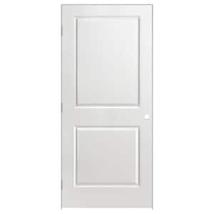 36 in. x 96 in. 2 Panel Square Right-Handed Hollow Core White Primed Molded Single Prehung Interior Door