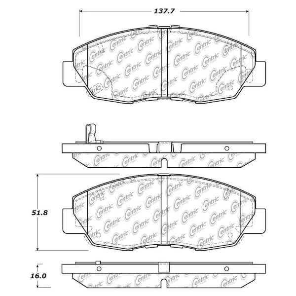 Centric Parts Disc Brake Pad Set 2013-2015 Honda Civic 1.5L