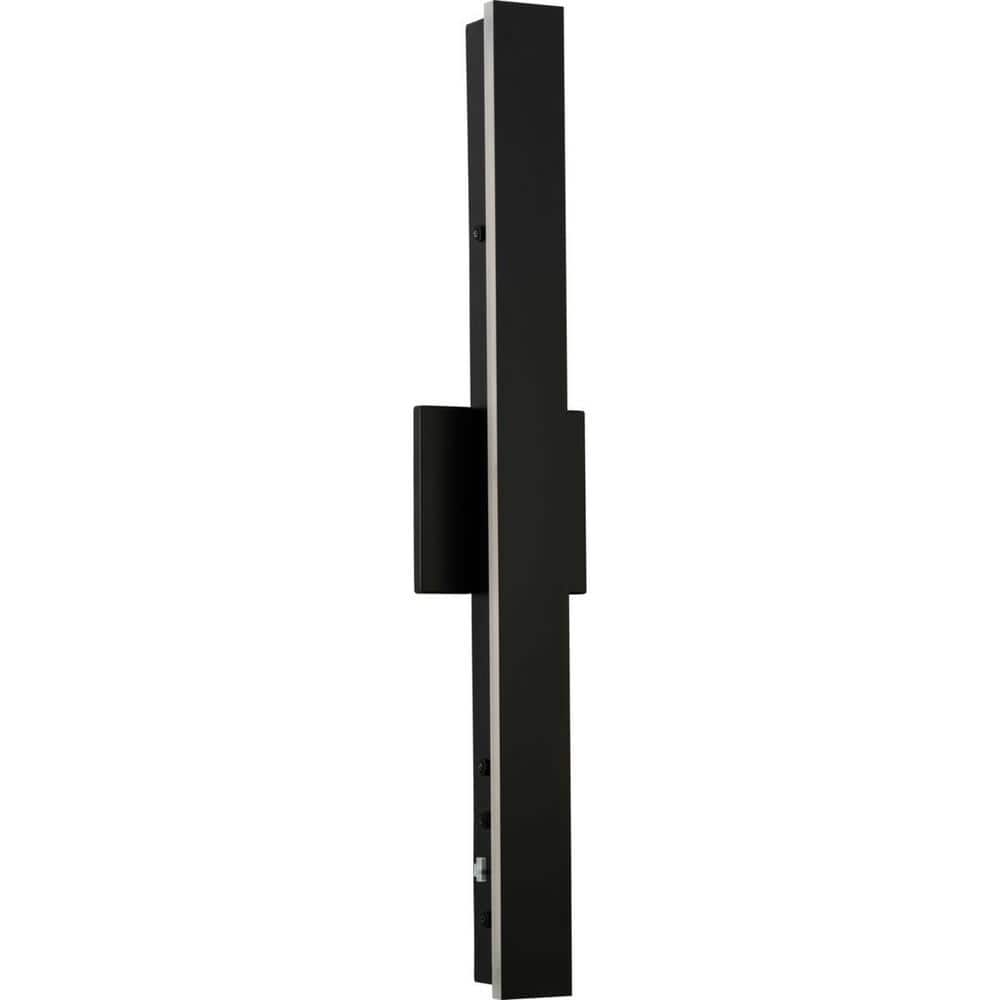 24" Matte Black LED Contemporary Outdoor Wall Light