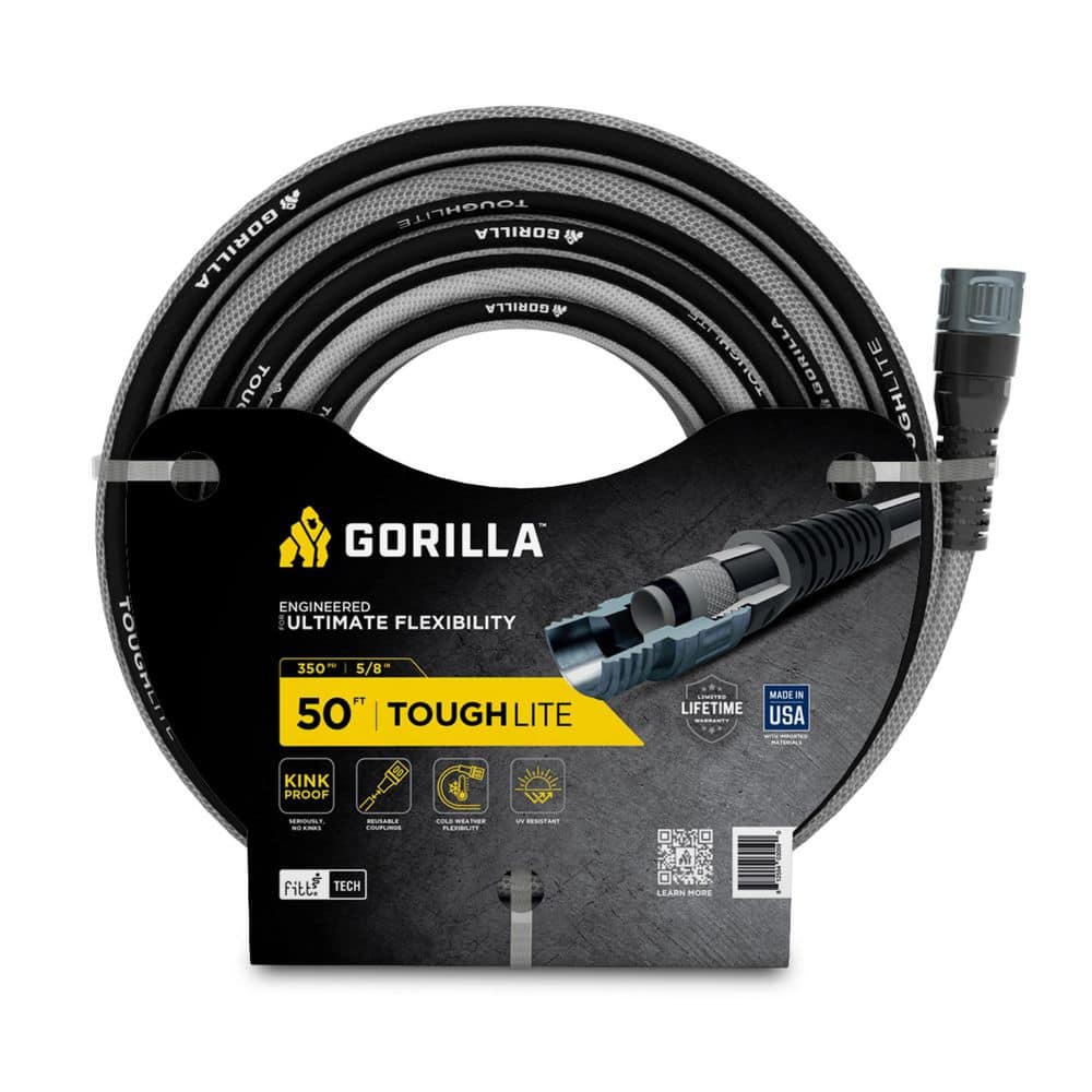 Gorilla ToughLite 5/8 in. x 50 ft. Heavy Duty Garden Hose HYB55850