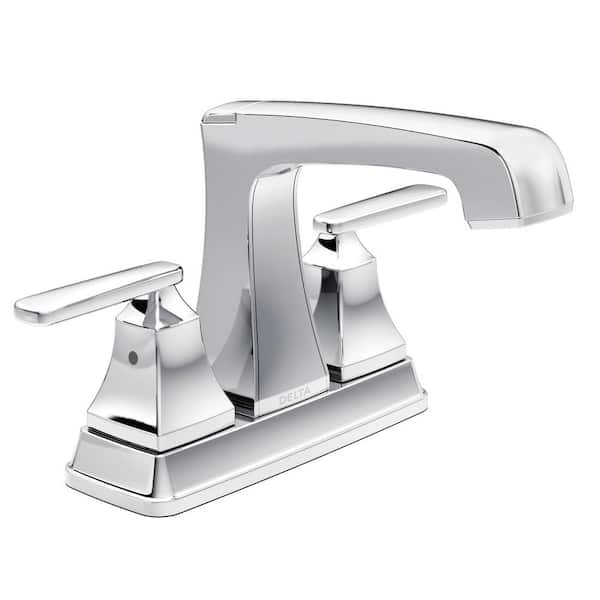 Delta Ashlyn 4 in. Centerset 2-Handle Bathroom Faucet with Metal Drain Assembly in Chrome