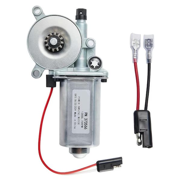 RV Electric Awning Motor Replacement Compatible with Solera Power Awnings 12V 75 RPM Universal Conversion Plug