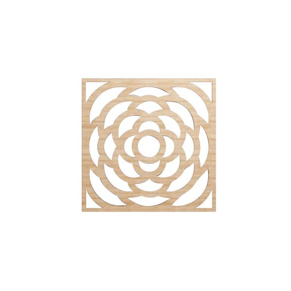 Ekena Millwork 7-3/8 in. x 7-3/8 in. x 1/4 in. Alder Extra Small Edinburg Decorative Fretwork Wood Wall Panels (20-Pack)