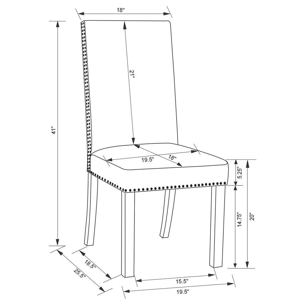 Charcoal Upholstered Parsons Side Chair with Wood Frame