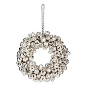 12 in. Artificial Double-Sided Silver Christmas Ornament Wreath