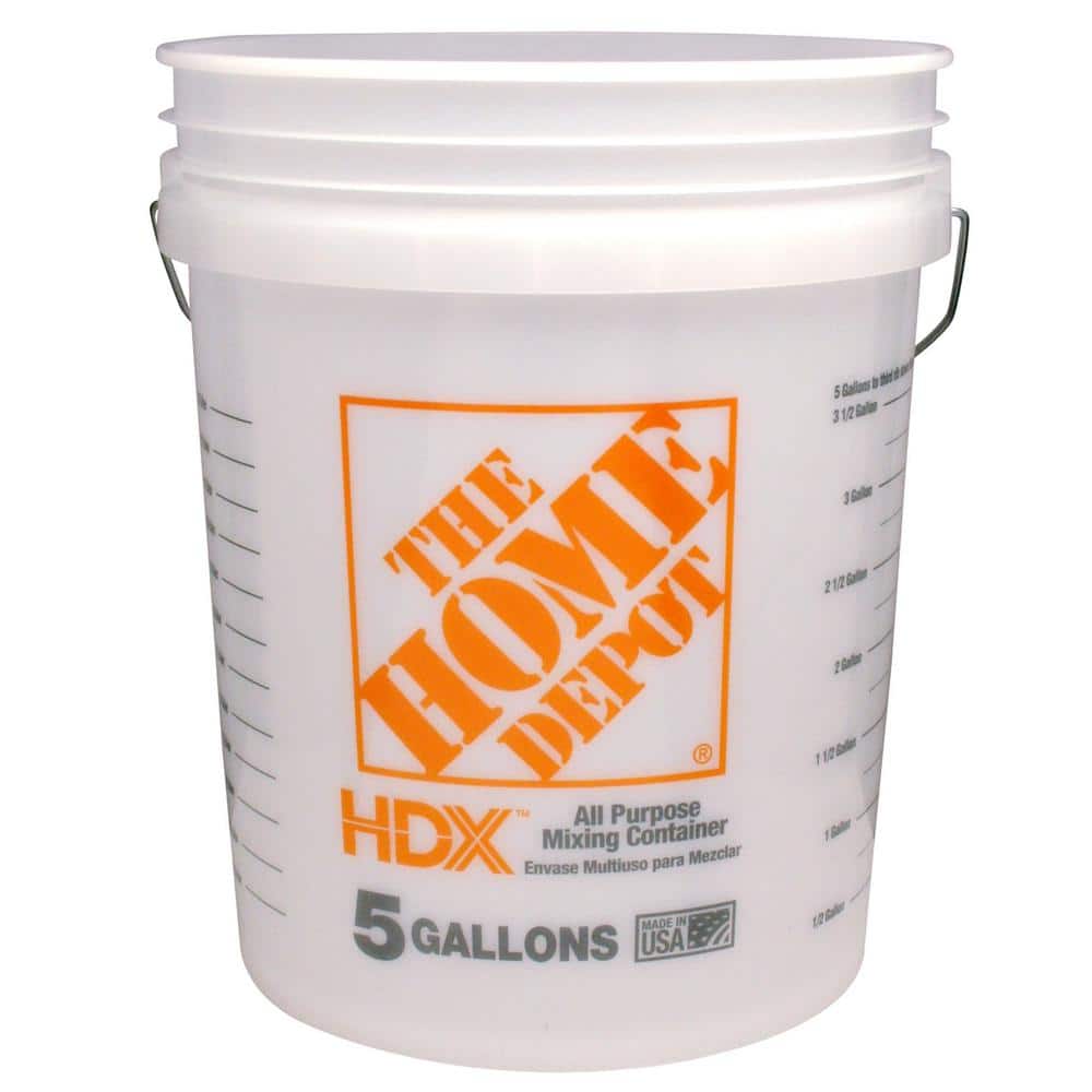 HDX 5 Gallon Natural Paint Bucket 05GHDXMX - The Home Depot