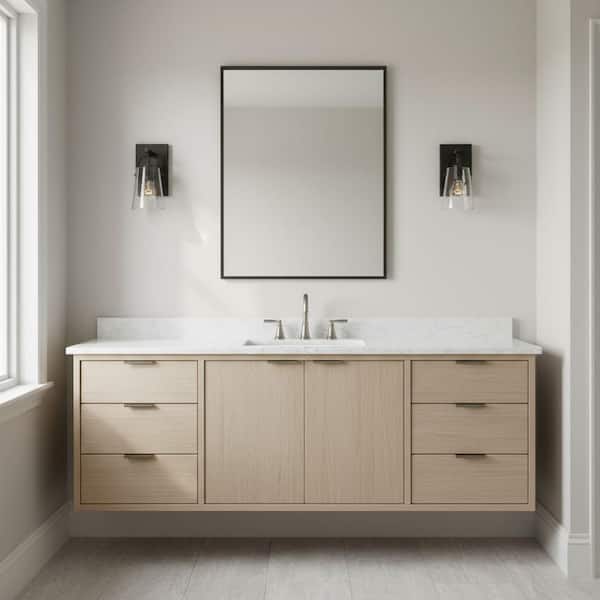 Foster 5.0 in. 1 Light Black Vanity Light