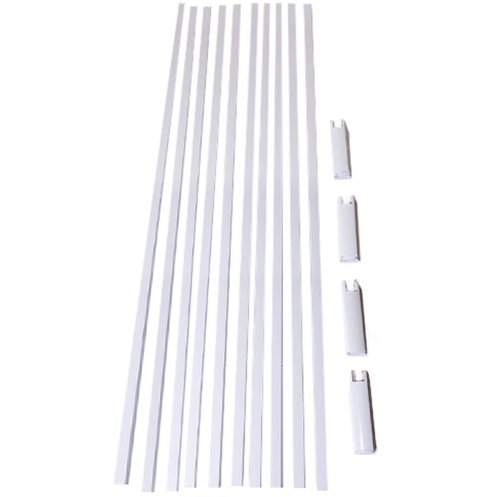 Vista 36 in. H x 96 in. W White Aluminum Level Stair Railing Kit PBRL8WT36X The Home Depot