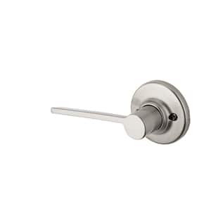 Ladera Satin Nickel Left-Handed Dummy Door Lever with Microban Antimicrobial Technology