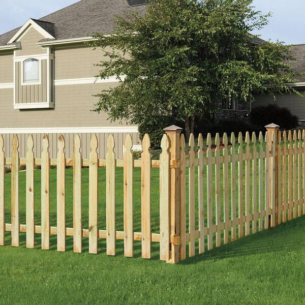 Outdoor Essentials 3 4 In X 3 1 2 In X 42 In Pressure Treated Pine French Gothic Fence Pickets 6 Pack 371878 The Home Depot Outdoor Essentials 3 4 In X 3 1 2 In X 42 In Pressure Treated Pine French Gothic Fence Pickets 6 Pack 371878 The Home Depot