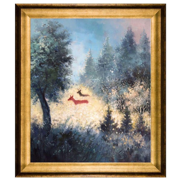 LA PASTICHE September Morning Reproduction by Pol Ledent Athenian Gold Framed Nature Oil Painting Art Print 25 in. x 29 in.