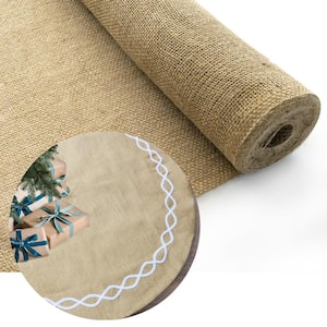 3 ft. x 100 ft. Gardening Burlap Roll-Natural Burlap Fabric Accessory for Farmhouse Gardening Country Craft Projects