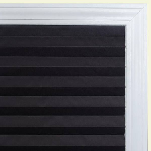 Cut-to-Size Black Cordless Blackout Shades 
